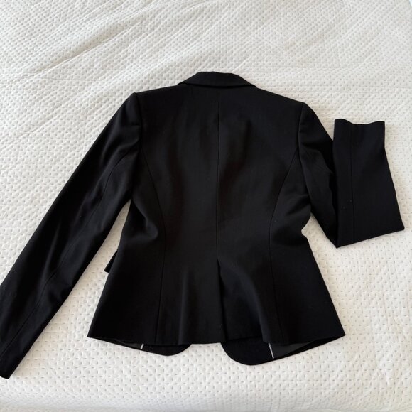 CALVIN KLEIN BLACK CLASSIC BLAZER JACKET SIZE 2 - Picture 4 of 4